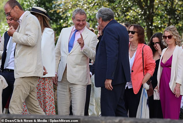Present: Downton Abbey stars Hugh Bonneville and Jim Carter also attended the ceremony