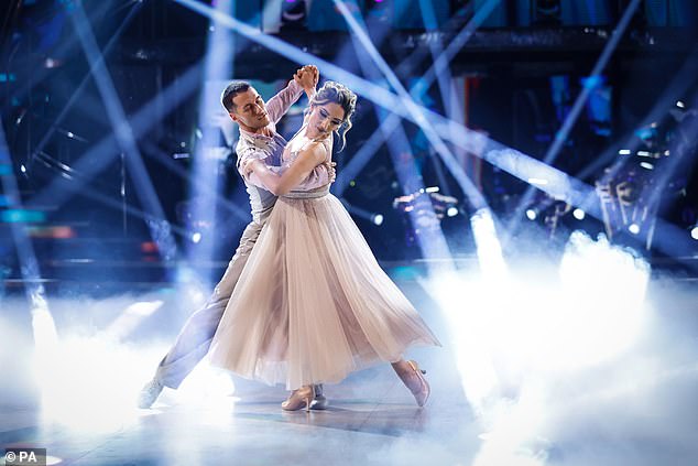 Room for improvement: The BBC Asian Network host scored just 18 with her professional partner Gorka Marquez after their Waltz to Run To You by Whitney Houston