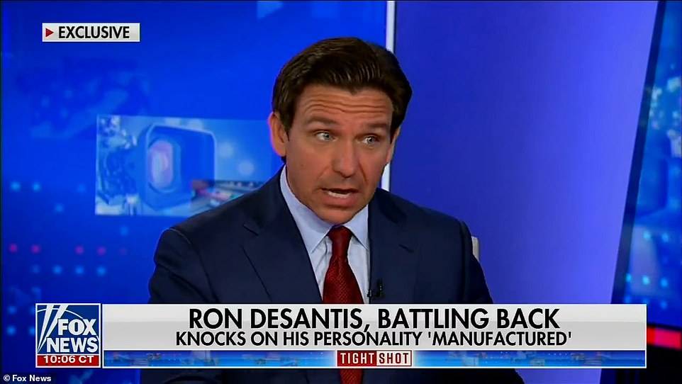 “Well, I think some of that was manufactured,” DeSantis responded, noting that he won his 2022 reelection campaign by a wide margin.  