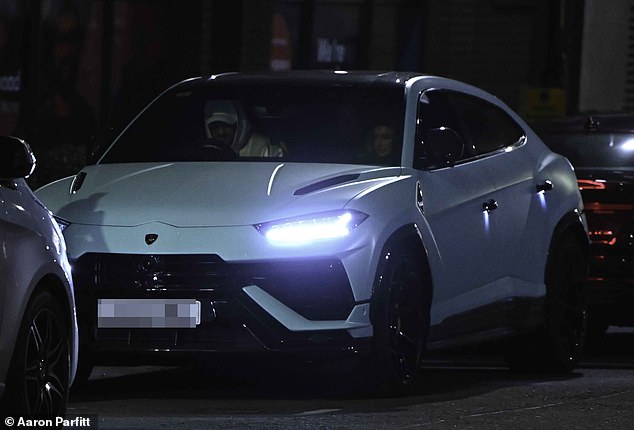 Blue vroom!  The 28-year-old Manchester City ace recently treated himself to a sky blue Lamborghini worth £210,000 after his football team won the trebble last season