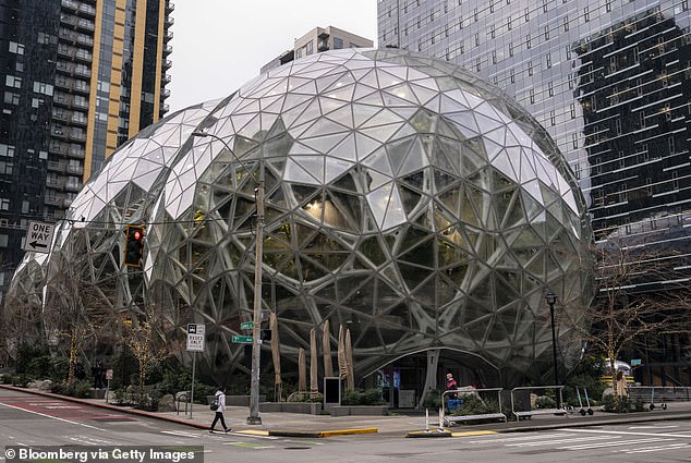 Amazon's headquarters in Seattle can be seen above.  Some Seattle residents have long blamed Amazon for rising home prices in the area, due to the company's influx of highly paid workers