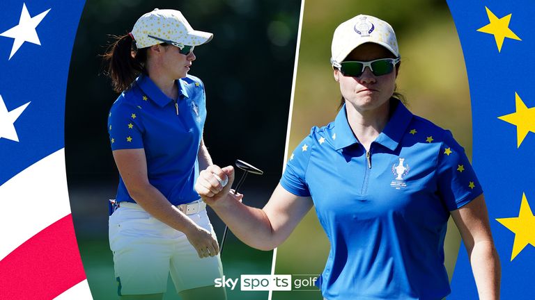 Leona Maguire made five birdies and an eagle at Finca Cortesin to win 4 and 3 against Rose Zhang in their Sunday singles match at the Solheim Cup