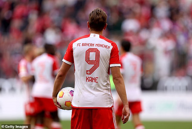 Kane celebrated his first hat-trick in the Bundesliga after scoring three goals against Bochum in a 7-0 win on Saturday