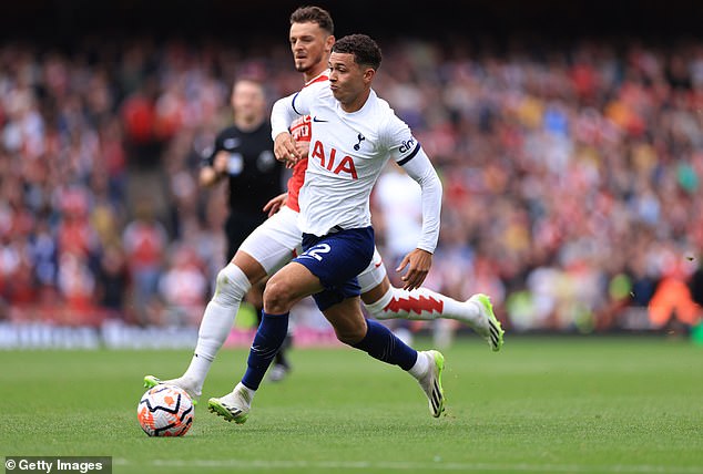 Brennan Johnson made his first start for Tottenham and looked comfortable on the left before suffering an injury