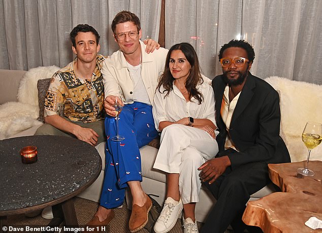 Say cheese: One contestant said they made the decision to leave at halftime after the 'relentless misery' became too much for them (L-R) Luke Thompson, James Norton, Nathalie Armin and Omari Douglas