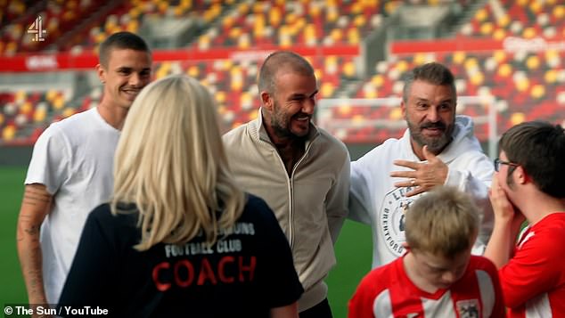 Incredible: Allan Cockram, who founded Brentford Penguins FC for children with Down syndrome, was given the award for his goodwill and help in the community