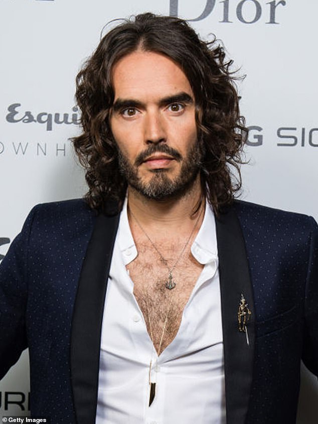 The breakfast radio host then told a story about Russell Brand (pictured) locking himself in the office bathroom.  According to Jase, Brand was in the bathroom for twenty minutes, stationed his bodyguard outside the door to prevent anyone from entering and missed his on-air interview.