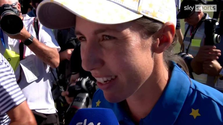 Ciganda says it was a great experience to retain the Solheim Cup in Spain and her magical chance at 16 was for Pettersen