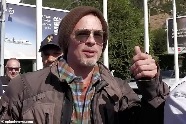 Visit: The 59-year-old actor was spotted visiting Trentino Alto Adige for a few days before turning up at the airport