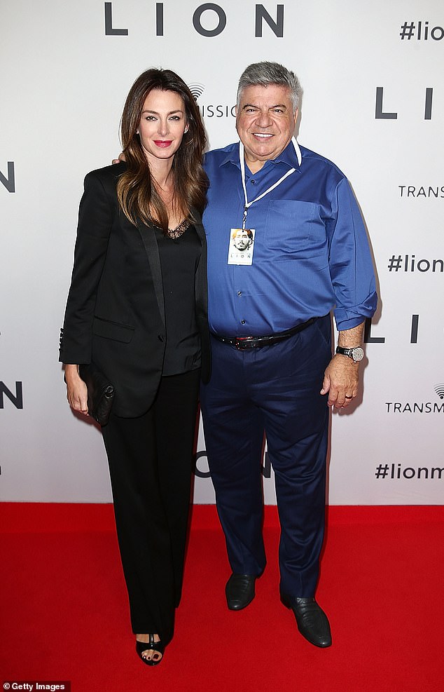 The entrepreneur's Mark Bouris Family Company Investments owns just under 20 percent of Yellow Brick Road and is looking to merge with companies like Aussie Home Loans, founded by John Symond (pictured right with wife Amber)