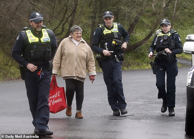 There was a large police presence at the Patterson memorial