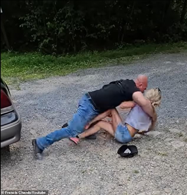 After receiving the order, he followed the woman to a wooded area and attempted to carry her to his car.  Police attempted to conduct a welfare check but were unable to reach the woman before he could