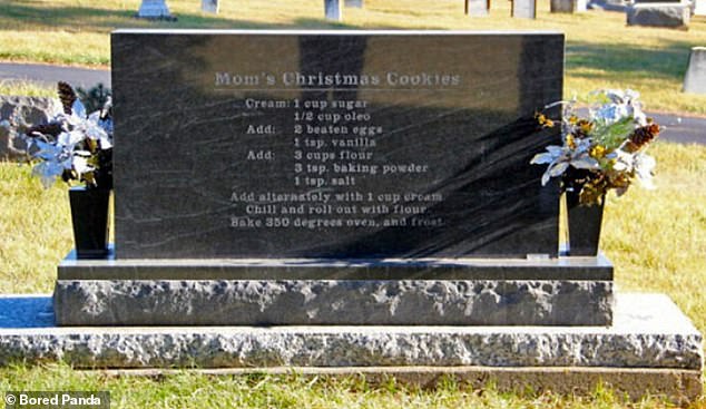 A mother who died selflessly decided not to let her most prized recipe die with her, but instead shared it with everyone who passed her cemetery plot