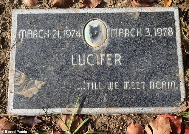 The sentiment on this plaque was probably innocent enough - but the suggestion that you could meet Lucifer in the afterlife suggests that they are destined for hell