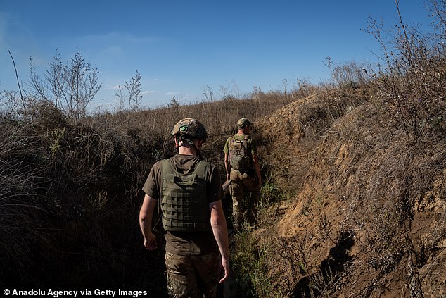 Ukrainian soldiers from the 24th Brigade are seen at frontline positions south of Bakhmut as the war between Russia and Ukraine continues in Toretsk, Ukraine on September 22