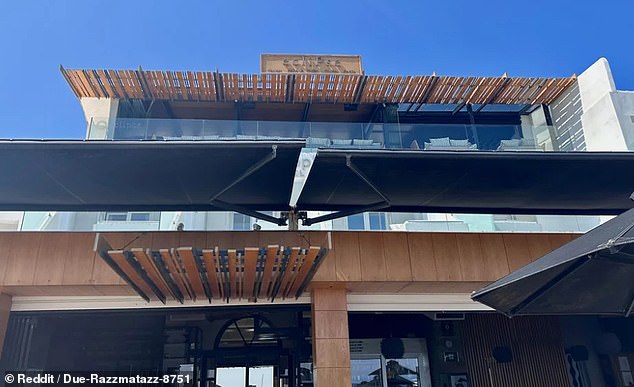 In June, a tourist took to Reddit to express his shock after being left with a bill of ¿360.80 (£310) for a light lunch on the Greek island of Mykonos, at a beachside restaurant called Eclipse (pictured)