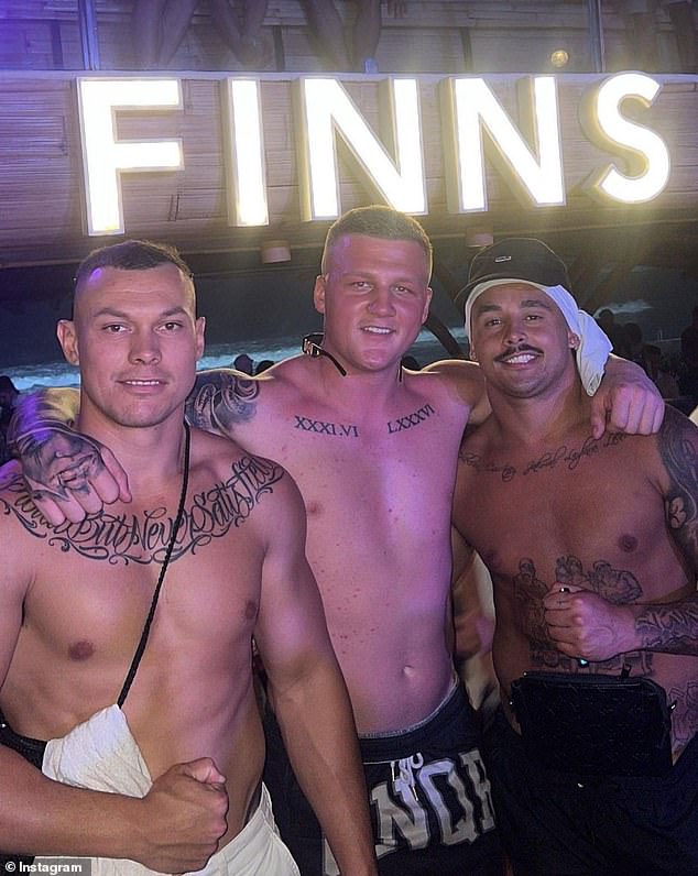 During the holiday, Mr Bailey shared a photo of himself and his friends, including St George footballer Jayden Sullivan, at popular Bali bar Finns Beach Club.  He said he was “running” with his friends