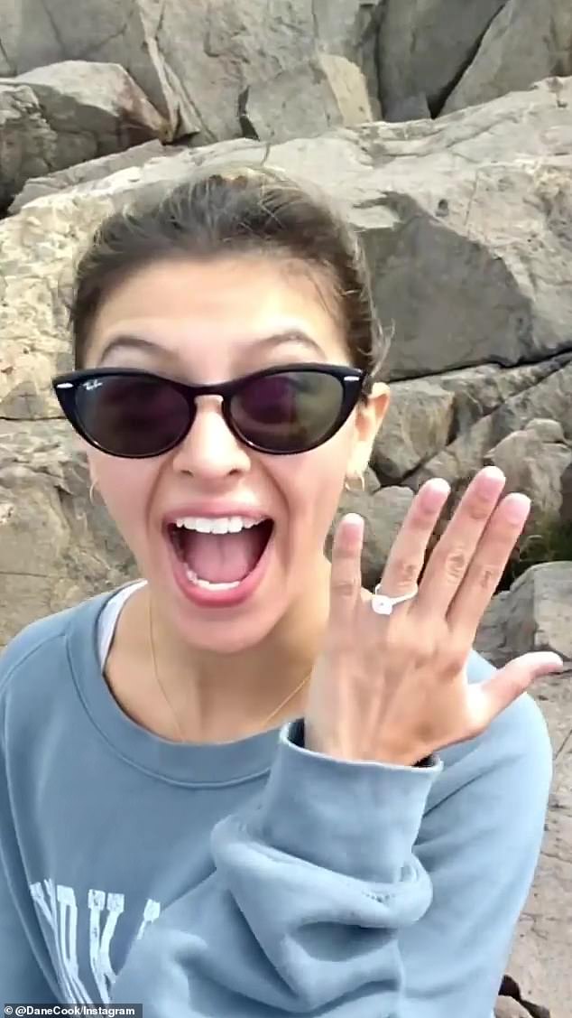 Big day: Dane and Kelsi were making a return trip to York Beach in Maine in July this year, the site of their first trip together as a couple in 2017, when he popped the question