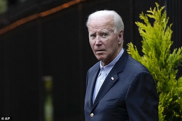 President Joe Biden is photographed leaving church on Saturday.  He faces potential spoilers from both his political left and right – with Cornel West coming after votes from Biden's left flank and the group No Labels hoping to get a moderate vote.