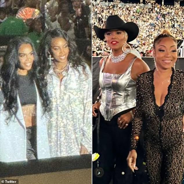 Mini-reunion: The evening featured a Destiny's Child reunion of sorts.  Former members Kelly Rowland, Michelle Williams, LeToya Luckett and LaTavia Roberson were there and were captured in photos by fans in the audience