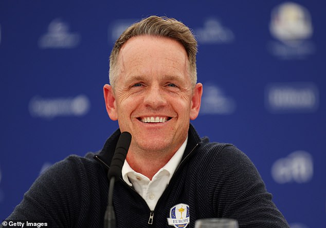 Ryder Cup captain Luke Donald (pictured) hopes the course will play in his team's favor this week in Rome