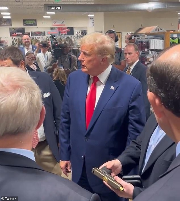 'I'm going to buy one.  I want to buy one,” Trump said after examining the gun.  