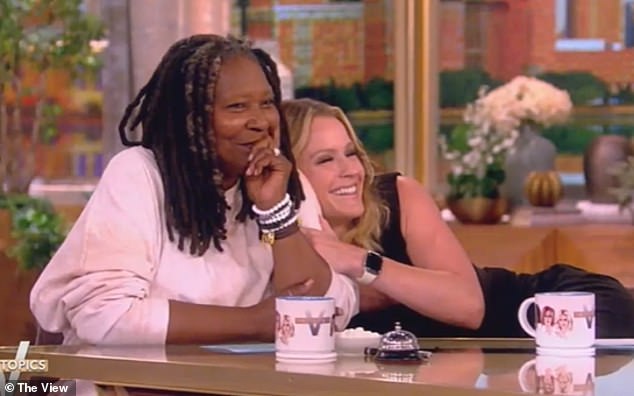 Whoopi found the whole conversation quite comical as Sara hugged her and laughed