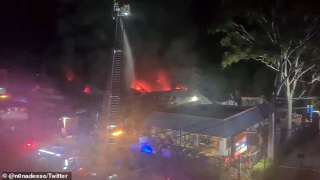 The fire broke out at a factory on Canterbury Road, one of Sydney's busiest roads