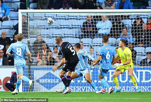 The defender was ready to cross the ball in from close range after the home side failed to clear the ball