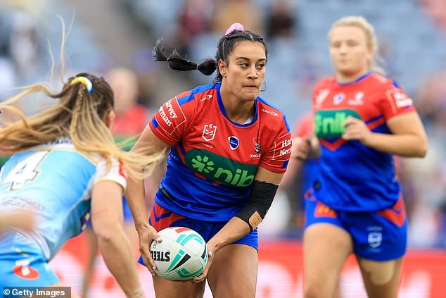 Peak heat of 34 degrees is expected to hit when Newcastle and the Gold Coast (pictured) face off in the NRLW grand final