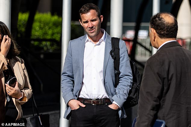 CEO Mat Tinkler (pictured arriving at court on Tuesday) visited Al Roj in 2022 and said 'nothing could prepare him for seeing the impact of long-term exposure to these conditions'