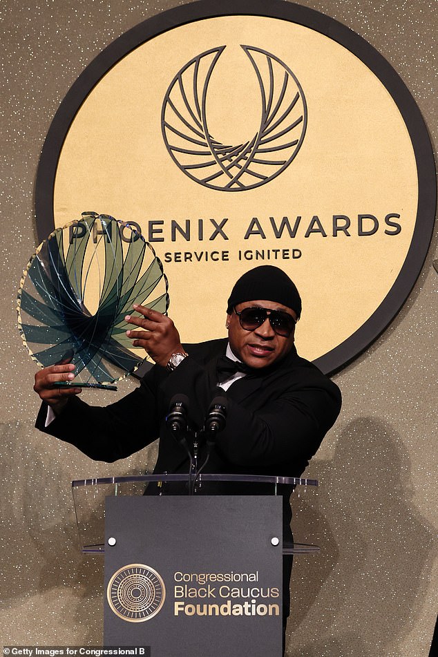 Rapper, actor and producer LL Cool J was honored Saturday at the Congressional Black Caucus Foundation