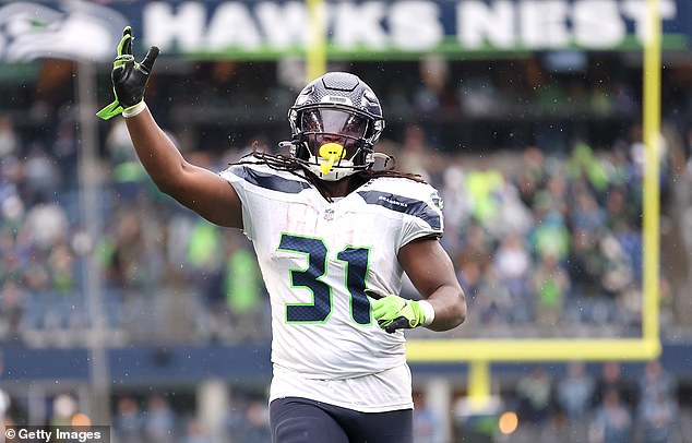 The running back helped Seattle to a 37-27 victory over the Carolina Panthers on Sunday