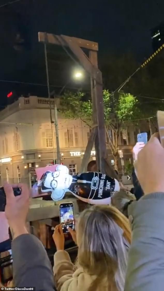 In a sign of how vitriolic the public debate had become, a 'cooker' protest group brought a gallows and an effigy of the Victorian premier to Melbourne in 2021.