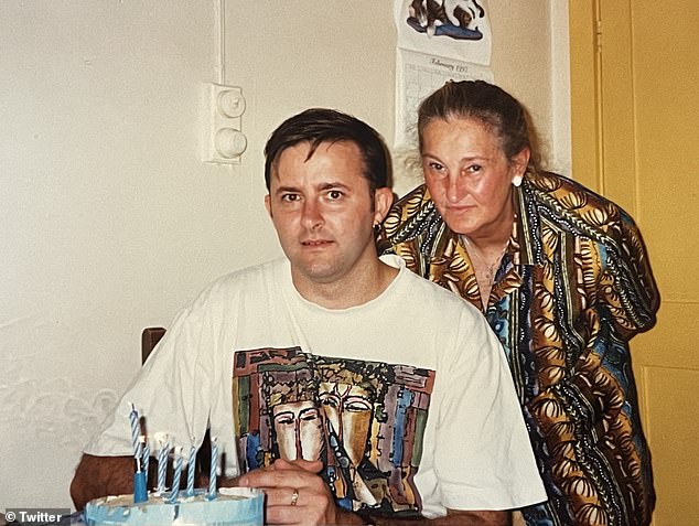 Anthony Albanese was raised in Sydney's public housing by a single mother.  In the photo: Albanese and his mother Maryanne Therese Albanese