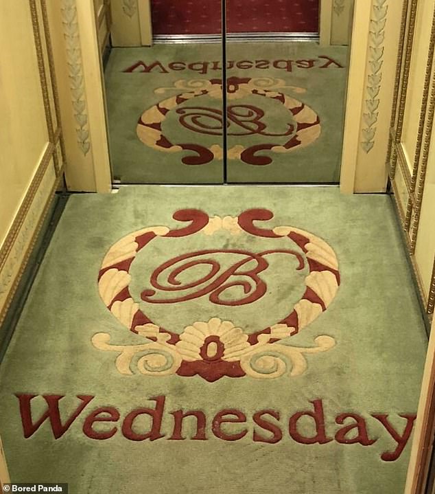 Elsewhere, a hotel in Odessa, Ukraine, changed the carpeting of its elevator every day to let guests know what day of the week it was