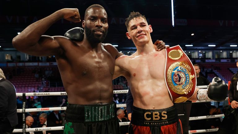 BEN SHALOM...S BOXXER FIGHT NIGHT.OKOLIE v BILLAM-SMITH.27/05/2023 VITALITY STADIUM.PIC LAWRENCE LUSTIG/BOXXER.(PHOTOS FREE FOR EDITORIAL USE ONLY).LAWRENCE OKOLIE v CHRIS BILLAM-SMITH.WBO WORLD CRUISERWEIGHT CHAMPIONSHIP.LAWRENCE OKOLIE vs. CHRIS BILLAM-SMITH