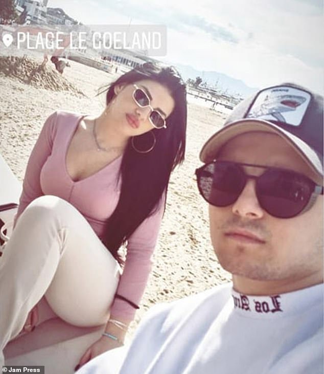 A close friend of Alessia (pictured with her fiancé Mario Lucchesi on a private beach in Cannes) said she always had a complex about her breasts but in her opinion they were perfect.