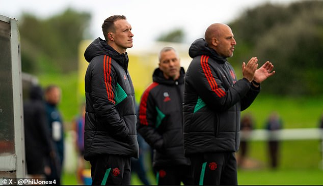 Jones was spotted watching United's youth teams in action this summer