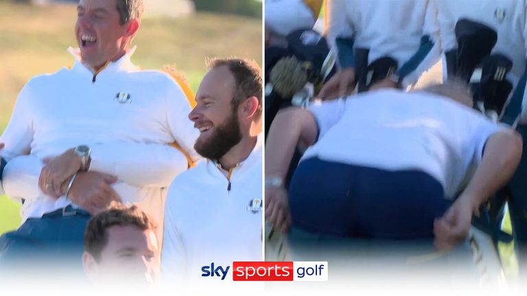 Team Europe's relaxed atmosphere was on display as they prepared for their official pre-Ryder Cup photos.