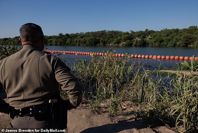 'We have a crisis.  I don't care what the federal government says,” Sergeant Rene Cordova (above) told DailyMail.com as he looked out over a murky stretch of the Rio Grande River outside Eagle Pass.