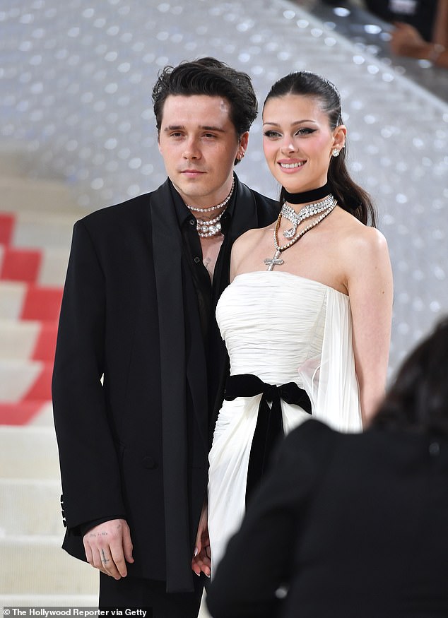 In love: He also revealed his and wife Nicola Peltz's favorite food while discussing the 'food scene' of his LA stomping ground (pictured together at this year's Met Gala)