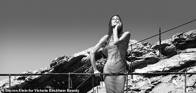 Incredibly, in another sizzling photo, Victoria donned a stunning sheer dress as she posed by the beach