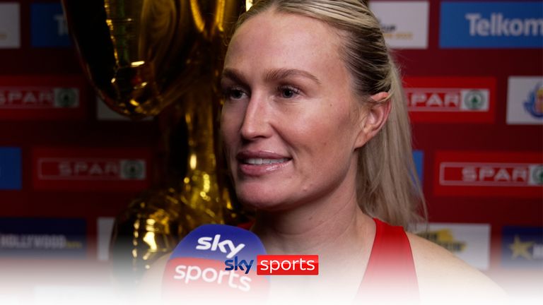 Chelsea Pitman says it is an 'honor and privilege' to make her 50th appearance for England as the team defeated Fiji to clinch their place in the semi-finals of the Netball World Cup.  