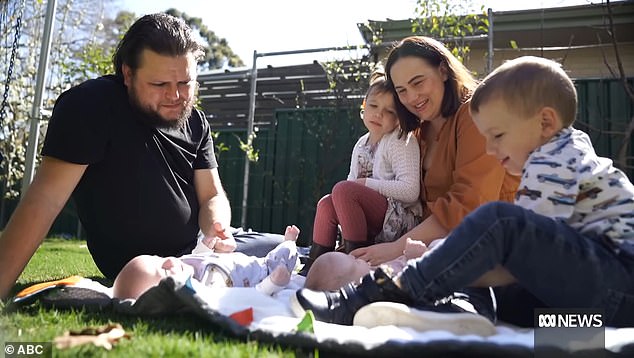 This was the couple's third successful round of IVF after Mr Searle was diagnosed with testicular cancer in 2015 and Mrs Searle discovered she had a low egg count.