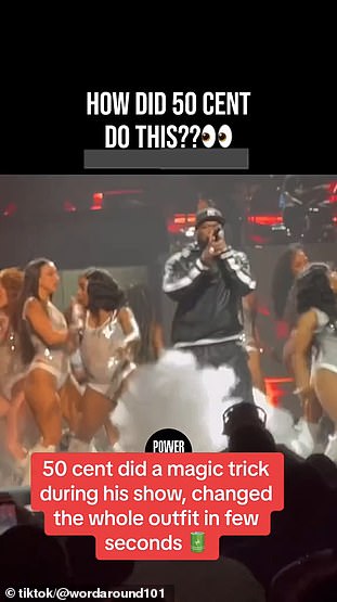 The rapper started wearing a black tracksuit during one of his performances