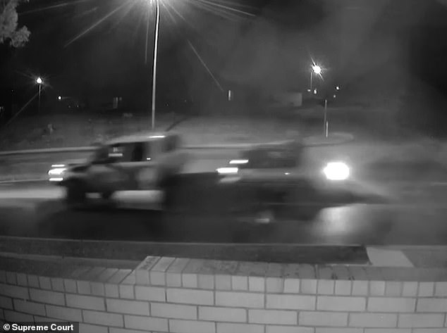 CCTV footage captured part of the fatal chase (pictured)