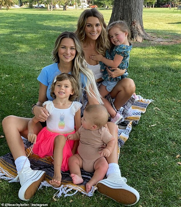 After deciding to divorce her husband, Kristin (right) moved into a house in Florida with other divorcees and their children, along with friend Tessa Gilder (left)