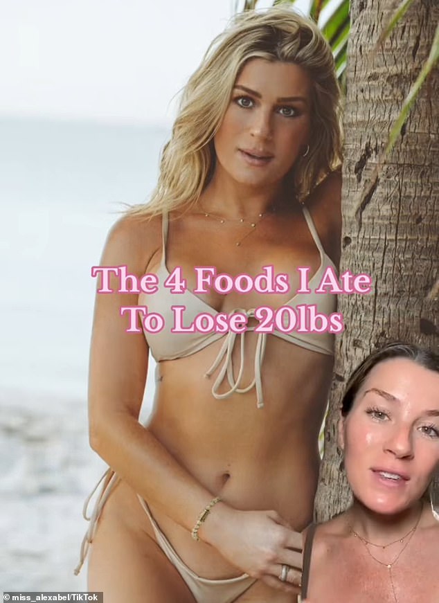 Alex (shown after her weight loss) shared the four things she ate during her weight loss journey — and added that these ingredients helped her feel confident enough to audition for Sports Illustrated Swimsuit