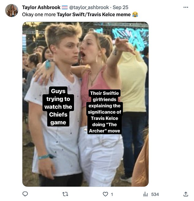People on social media have posted several memes related to Taylor and Travis' budding romance — many of which contain video clips or images